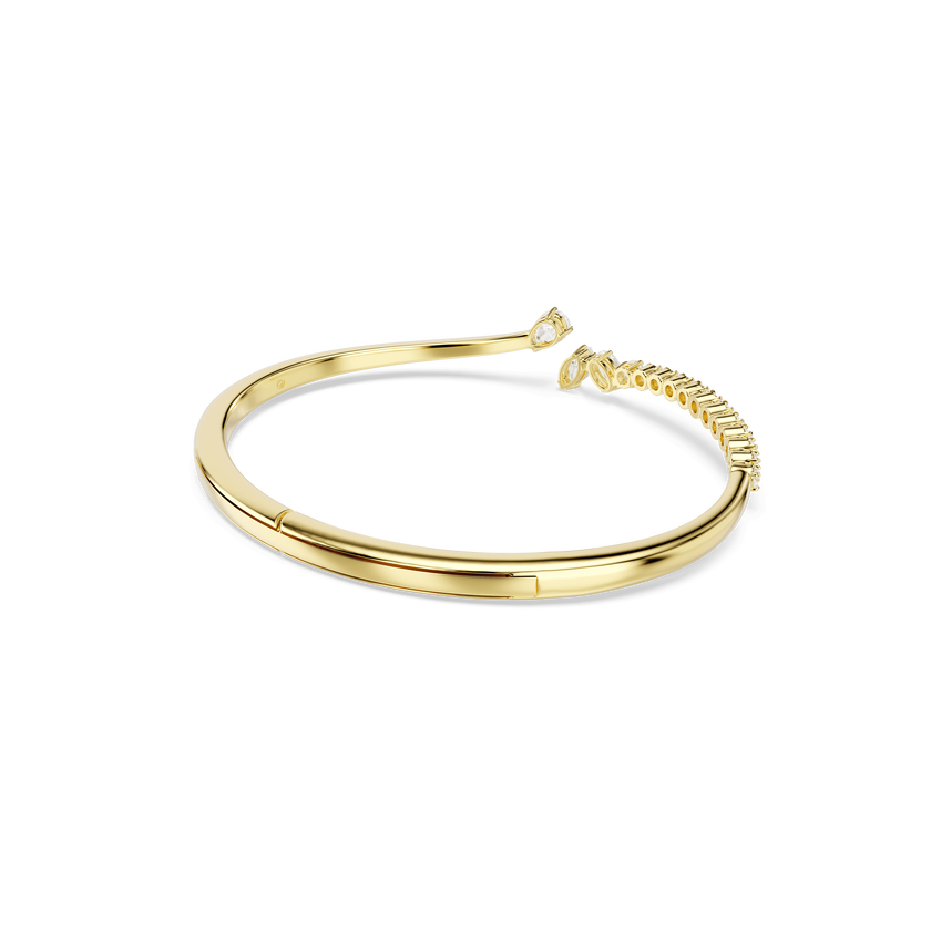 swarovski mesmera bangle  mixed cuts  white  18k gold finish