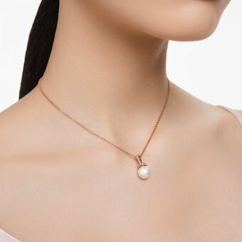 swarovski originally pendant  white  rose gold tone plated