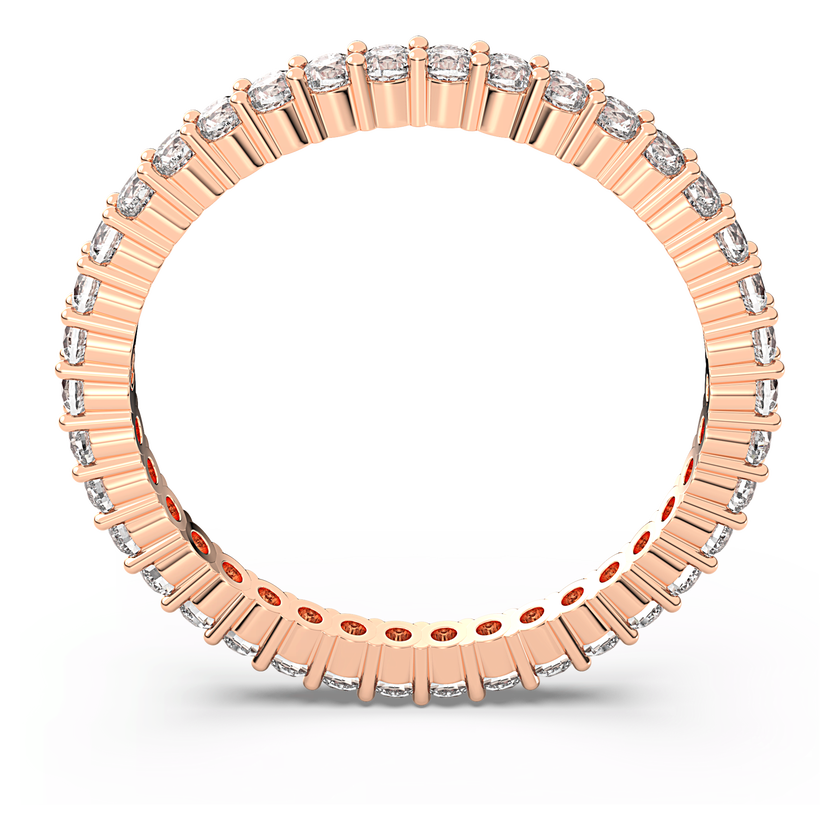 swarovski matrix vittore ring  round cut  white  rose gold tone finish