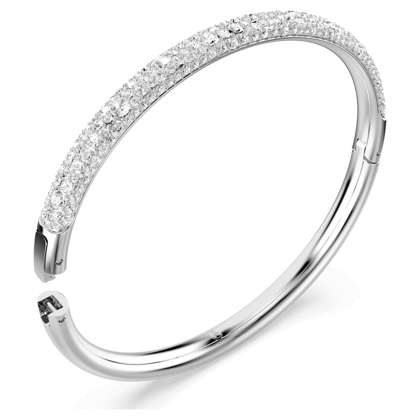 swarovski sublima bangle  snow pav   white  rhodium plated