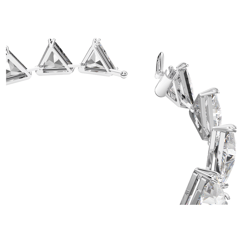 swarovski millenia bracelet  triangle cut crystal  white  rhodium plated