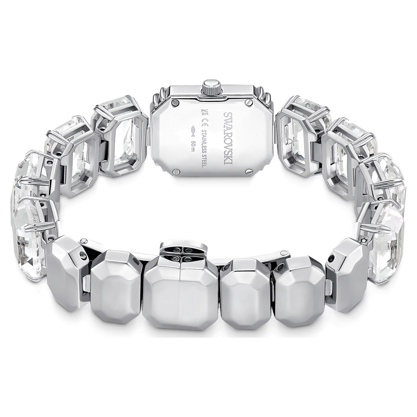 swarovski watch  octagon cut bracelet  white  stainless steel