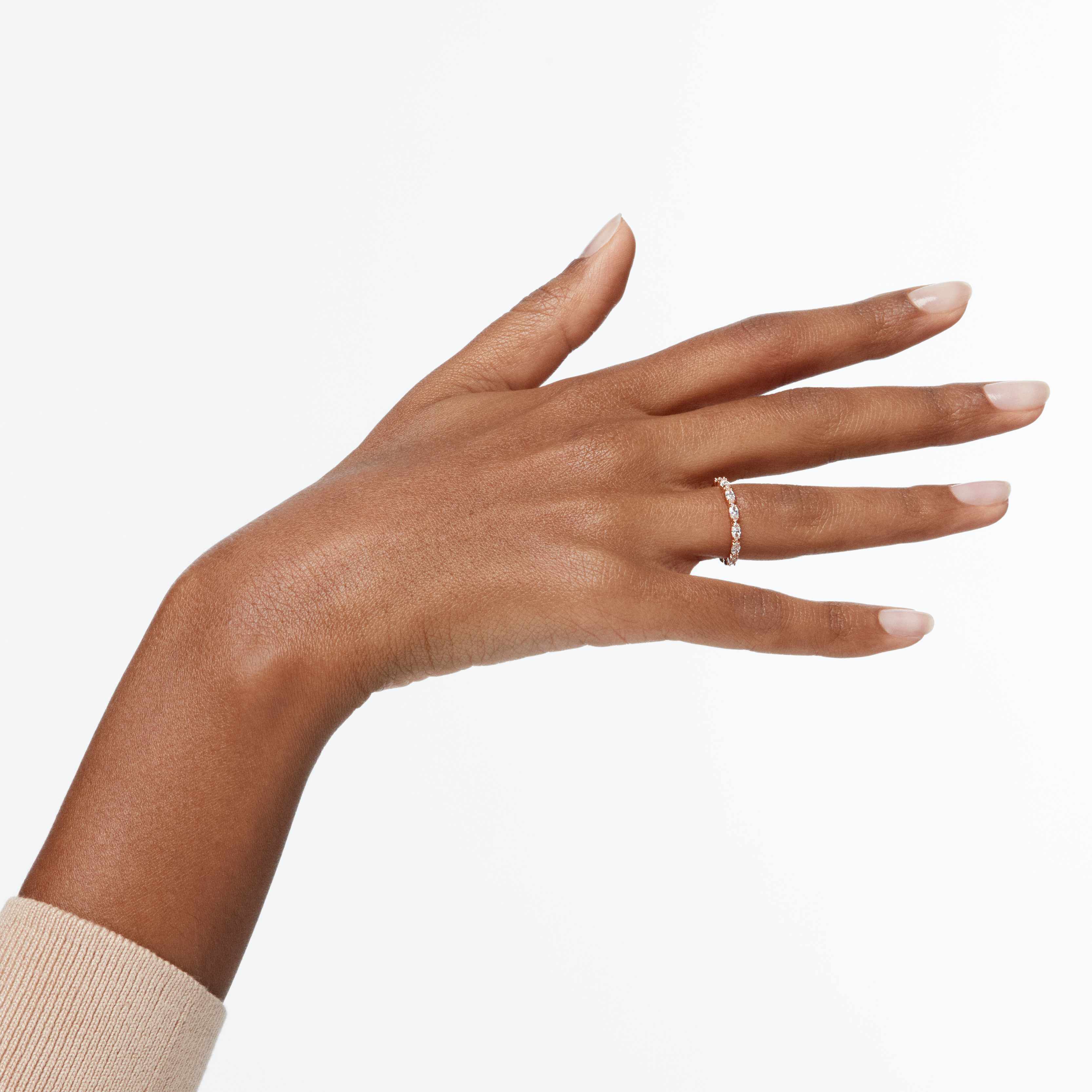 swarovski matrix vittore ring  marquise cut  white  rose gold tone plated