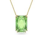 Millenia pendant, Green, Gold-tone plated