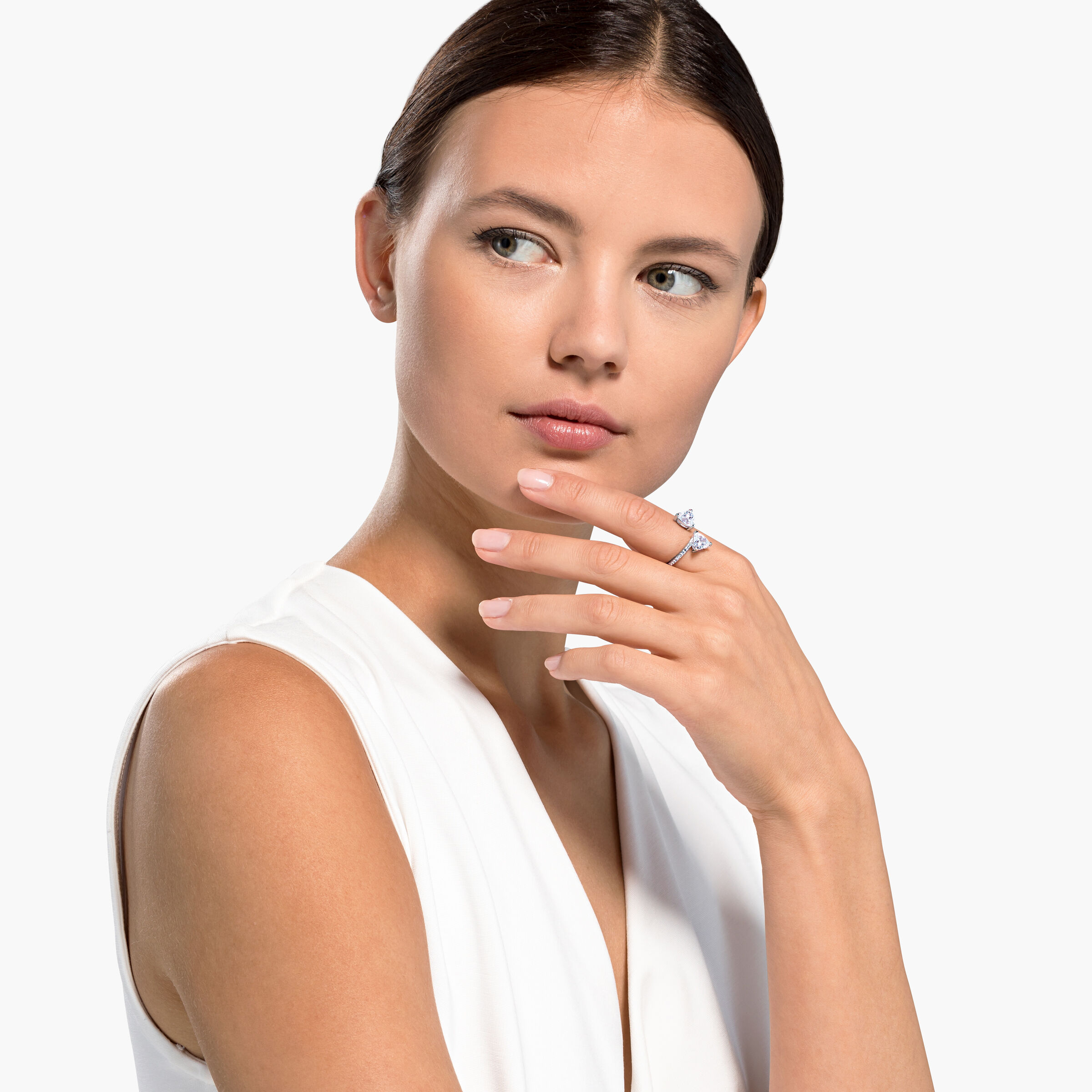 Swarovski attract soul heart hotsell ring