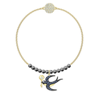 أسورة على شكل طائر السنونو من مجموعة Swarovski Remix Collection ، ، متعددة الألوان ، مطلية باللون الذهبي