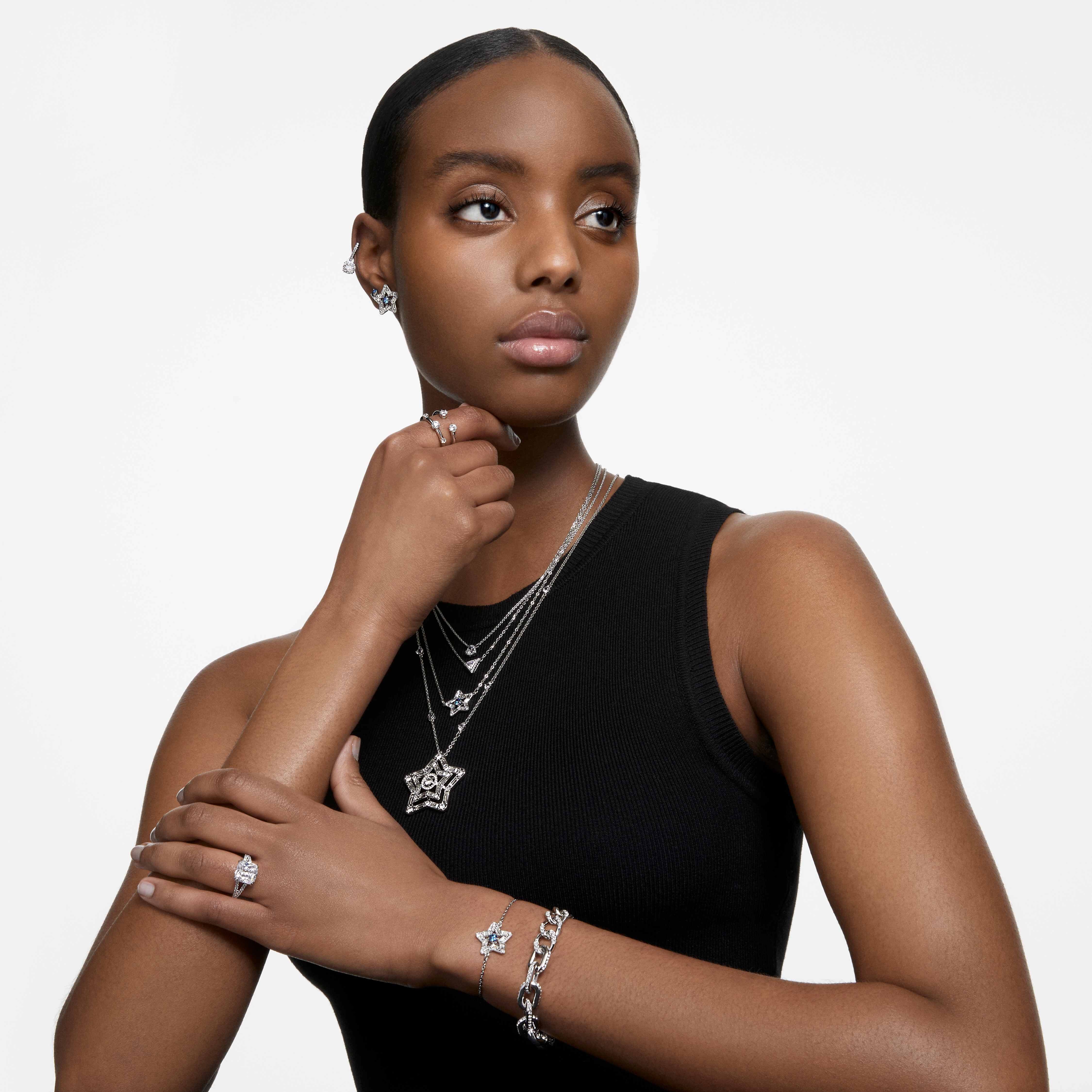 swarovski dextera bracelet pav  crystal  rhodium plated