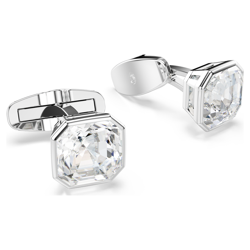 swarovski millenia cufflinks  octagon cut  white  rhodium plated
