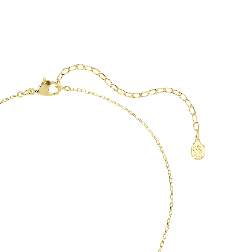 swarovski طقم sublima، طقم من قطعتين، قطع على شكل كمثرى، لون أحمر، لمسة نهائية من الذهب عيار 18 قيراط