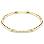 swarovski dextera bangle  octagon shape  round cut  white  gold tone plated
