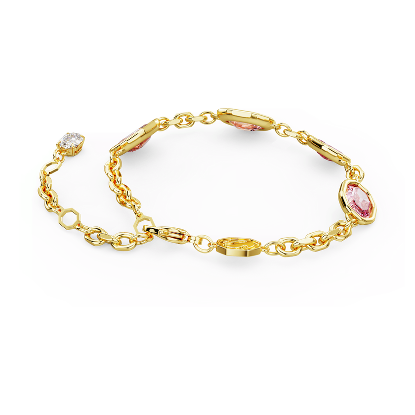 swarovski سوار imber قطع مُثَمَّن، لون وردي، طلاء بلون ذهبي