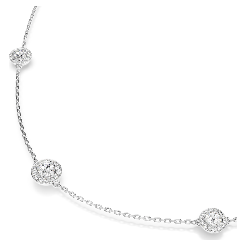 swarovski una angelic strandage  round cut  white  rhodium plated
