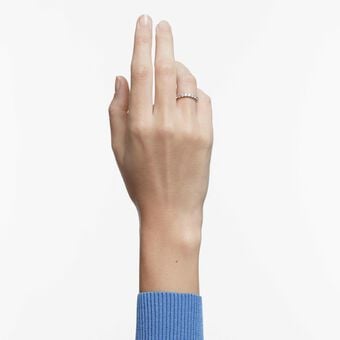 swarovski matrix vittore ring  round cut  white  rhodium plated