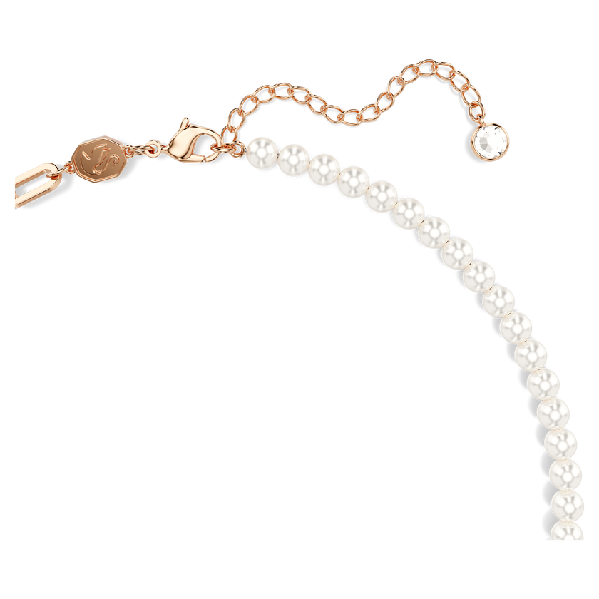 swarovski teddy pendant  bear  pink  rose gold tone plated