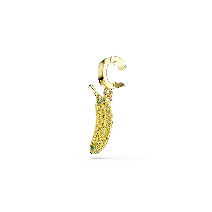 swarovski minions banana charm  pav   yellow  18k gold finish