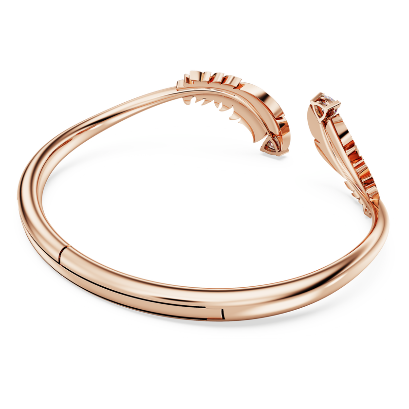 swarovski nice bangle  feather  white  rose gold tone plated