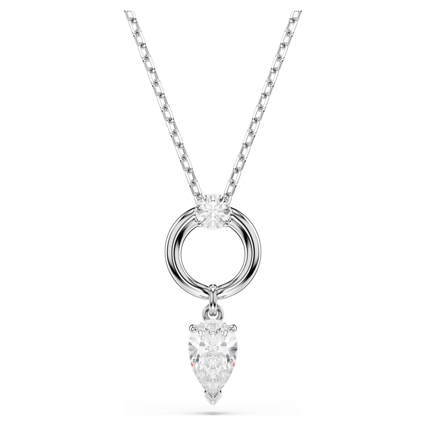 swarovski mesmera pendant  pear cut  white  rhodium plated