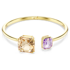 swarovski millenia bangle  octagon cut  multicolored  gold tone plated