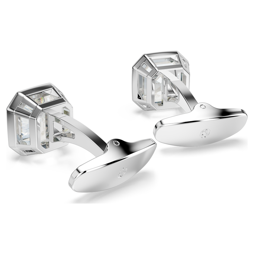 swarovski millenia cufflinks  octagon cut  white  rhodium plated