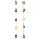 swarovski imber drop earrings  mixed cuts  multicolored  18k gold finish