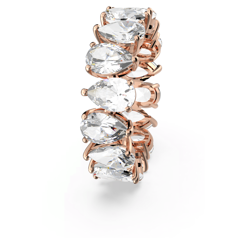 swarovski matrix vittore ring  drop cut  white  rose gold tone plated
