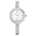 swarovski ساعة sublima bangle، صناعة سويسرية، سوار معدني، لون فضي، ستانلس ستيل