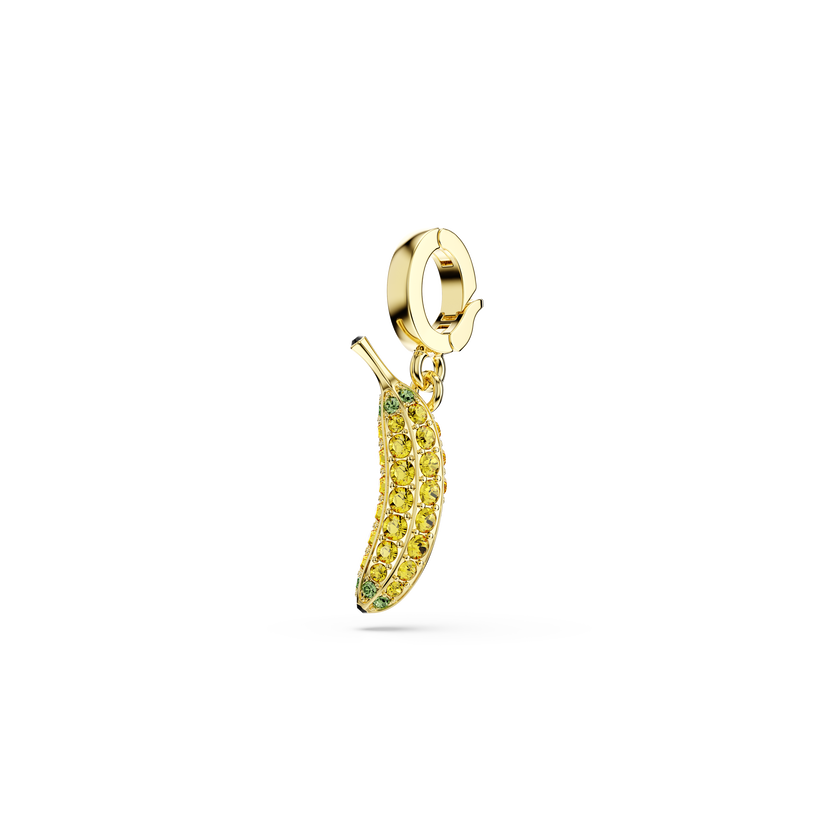 swarovski minions banana charm  pav   yellow  18k gold finish