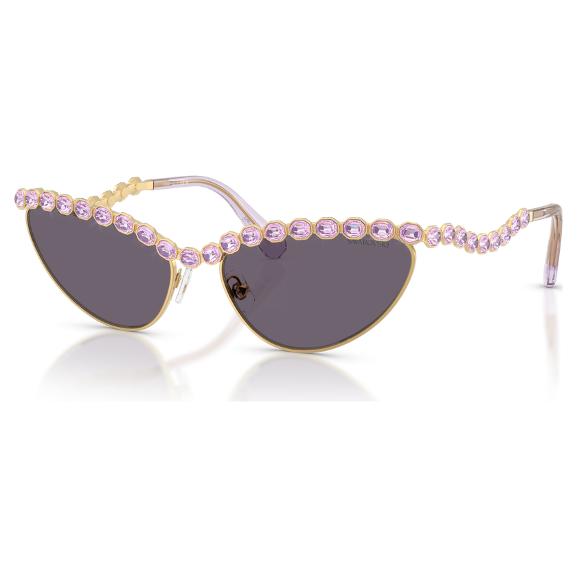 swarovski sunglasses  cat eye shape  purple