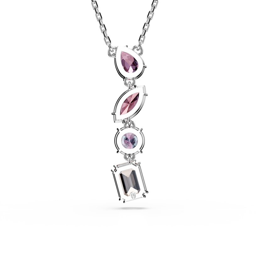 swarovski قلادة gema، قطع متنوع، لون وردي، طلاء روديوم