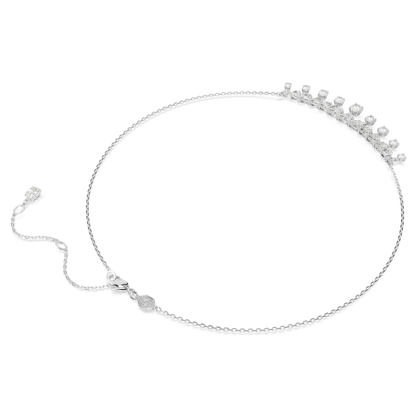 swarovski idyllia necklace  mixed cuts  snowflake  white  rhodium plated