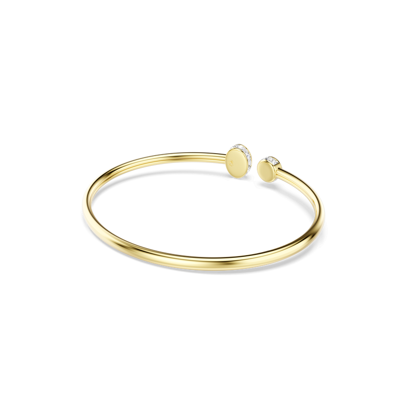 swarovski chroma bangle  mixed cuts  multicolored  gold tone plated
