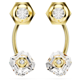 swarovski numina earring jackets  mixed cuts  white  gold tone plated