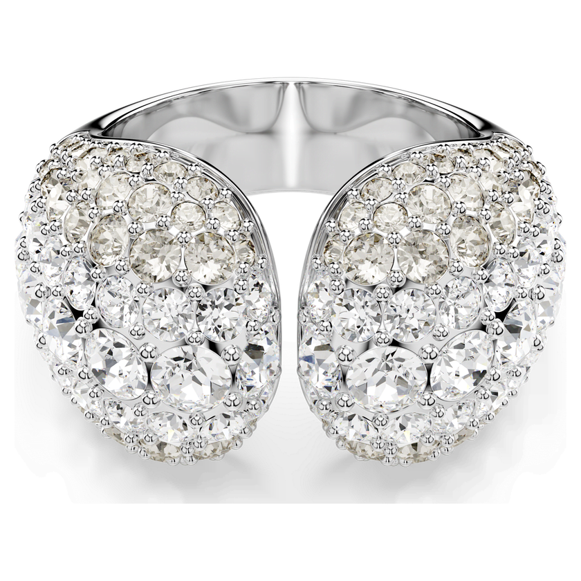 swarovski sublima cocktail ring  round cut  white  rhodium plated