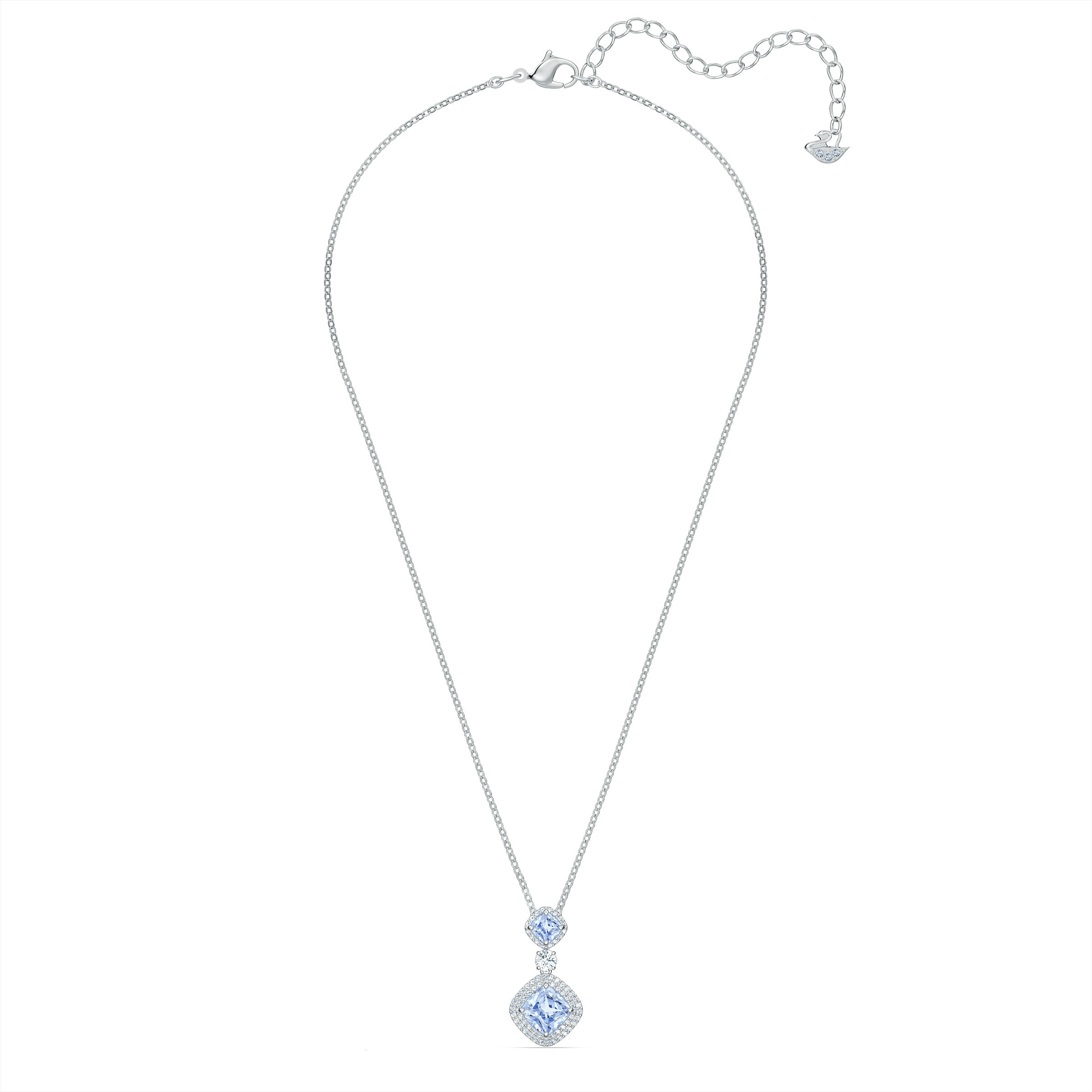 Buy Swarovski Angelic Necklace, Blue, Rhodium plated