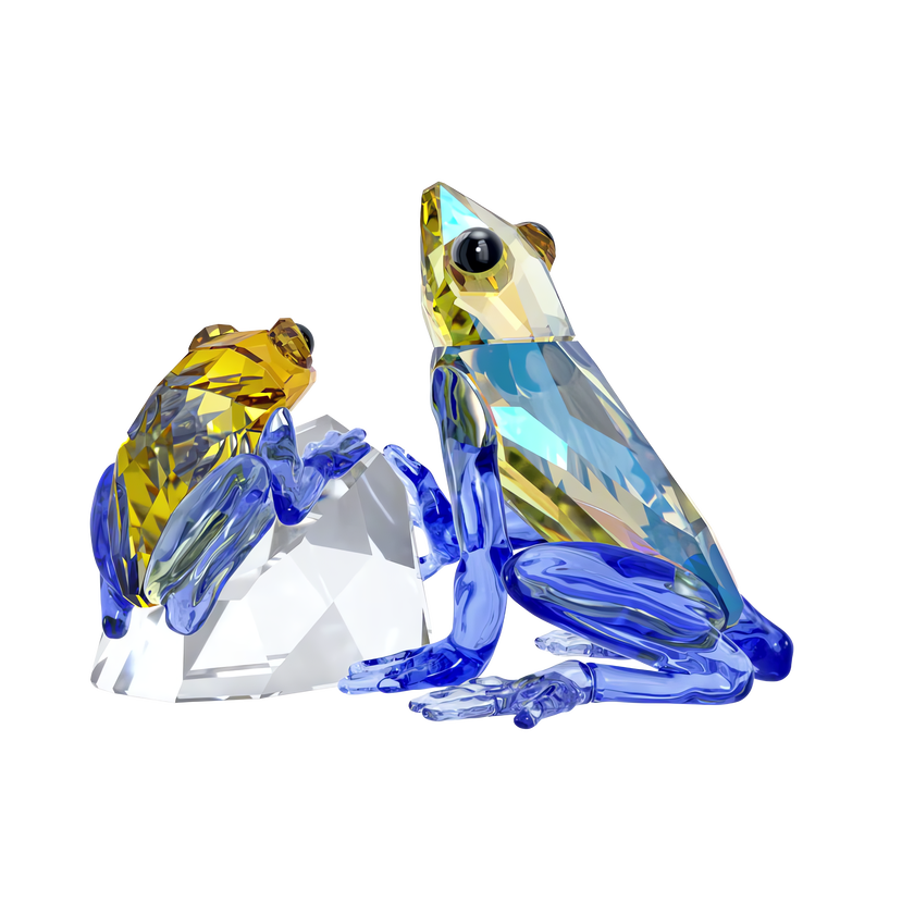 swarovski مجسم ضفدع وطفله من مجموعة idyllia