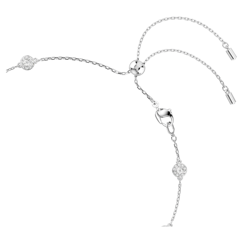 swarovski una angelic necklace  round cut  double sided motifs  white  rhodium plated
