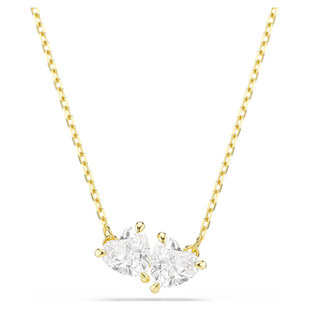 swarovski mesmera attract necklace  heart  white  gold tone plated