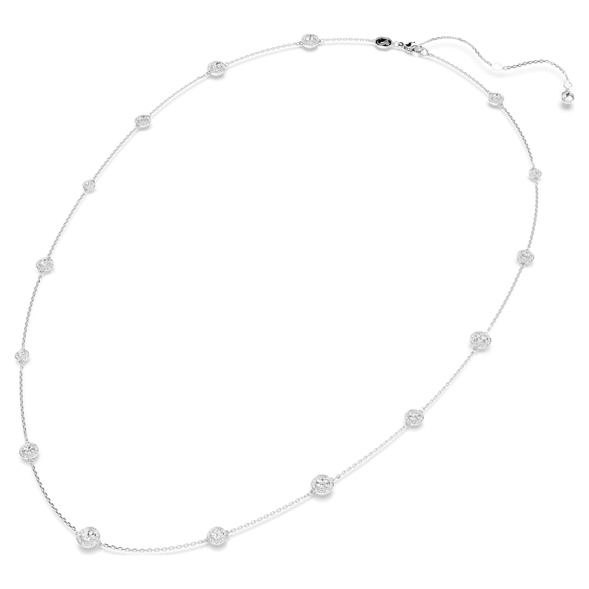 swarovski una angelic strandage  round cut  white  rhodium plated
