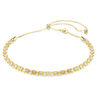 swarovski dextera necklace  round cut  white  18k gold finish