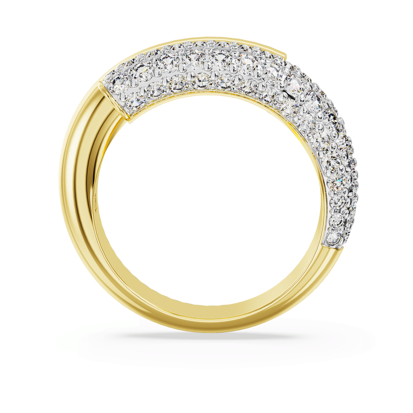 swarovski dextera cocktail ring  white  gold tone plated