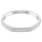 swarovski matrix bangle  baguette cut  white  rhodium plated