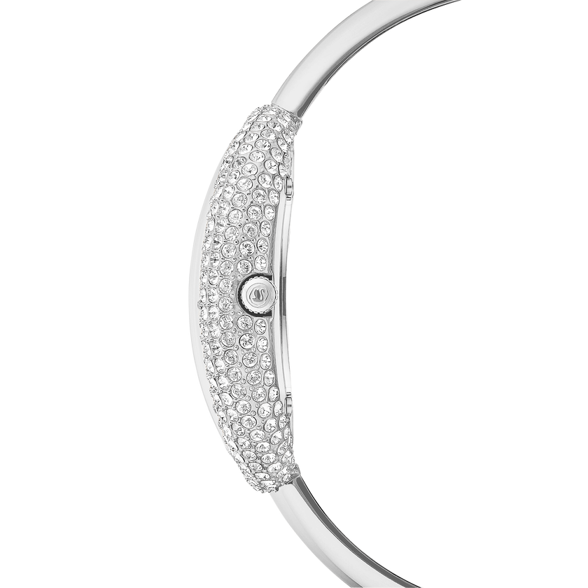 swarovski ساعة imber bangle، صناعة سويسرية، سوار معدني، لون فضي، ستانلس ستيل