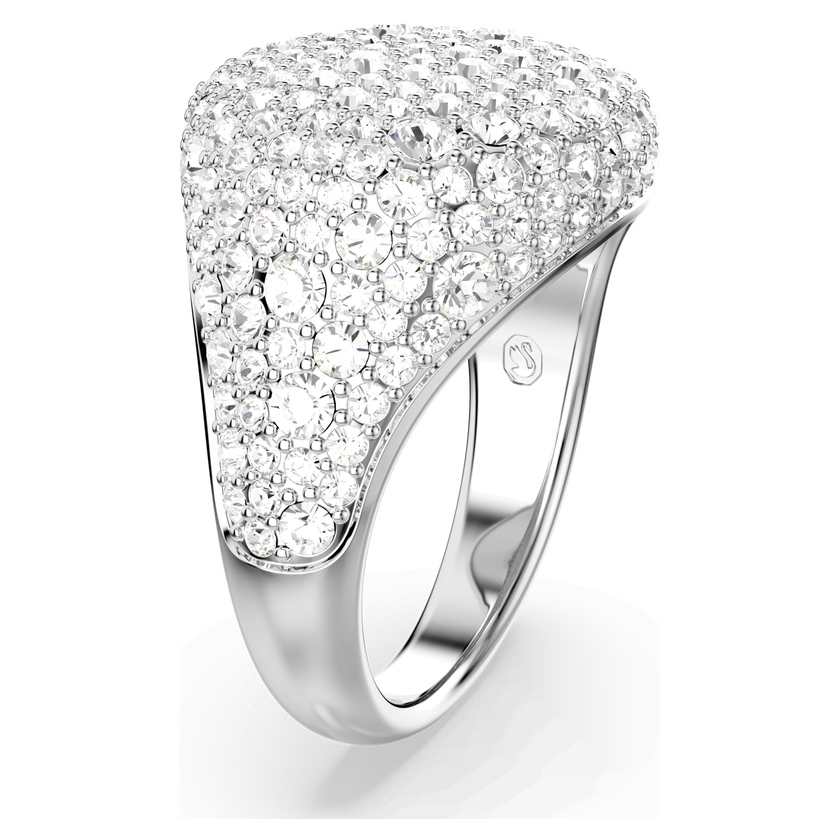 swarovski sublima cocktail ring  white  rhodium plated