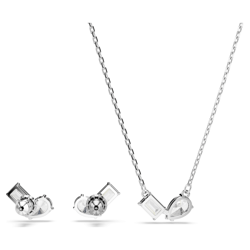 swarovski mesmera set  mixed cuts  white  rhodium plated