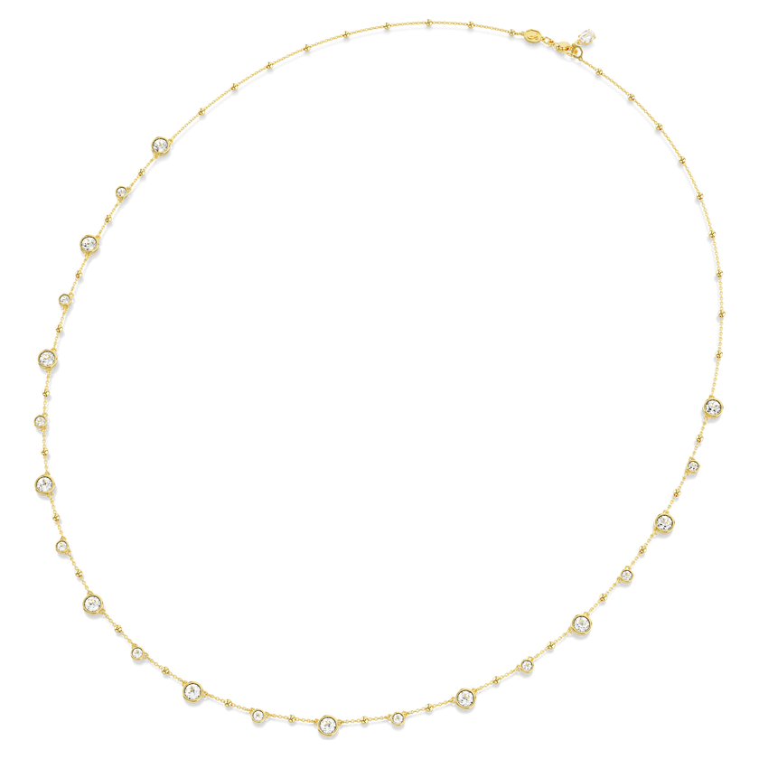 swarovski imber strandage  round cut  white  18k gold finish