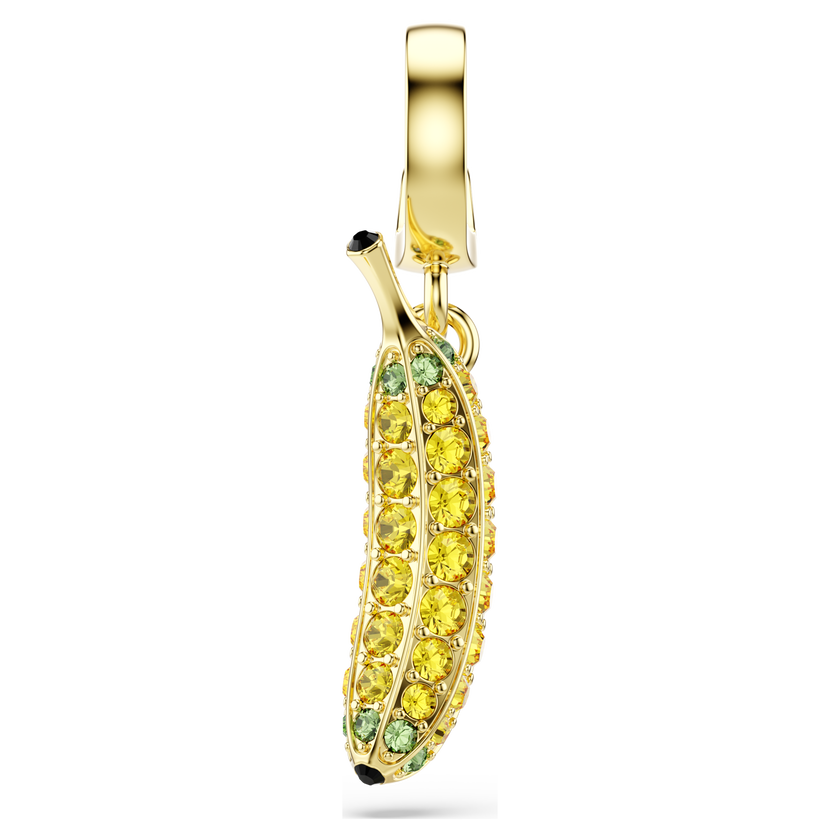 swarovski minions banana charm  pav   yellow  18k gold finish