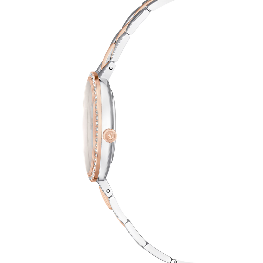 swarovski cosmopolitan watch  swiss made  metal bracelet  silver tone  mixed metal finish
