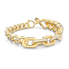 Dextera bracelet, Pavé crystal, Gold-tone plated