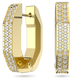 أقراط Dextera حلقية، ثمانية الشكل، جدم صغيرن لون أبيض، طلاء باللون الذهبي swarovski أقراط dextera حلقية، ثمانية الشكل، جدم صغيرن لون أبيض، طلاء باللون الذهبي