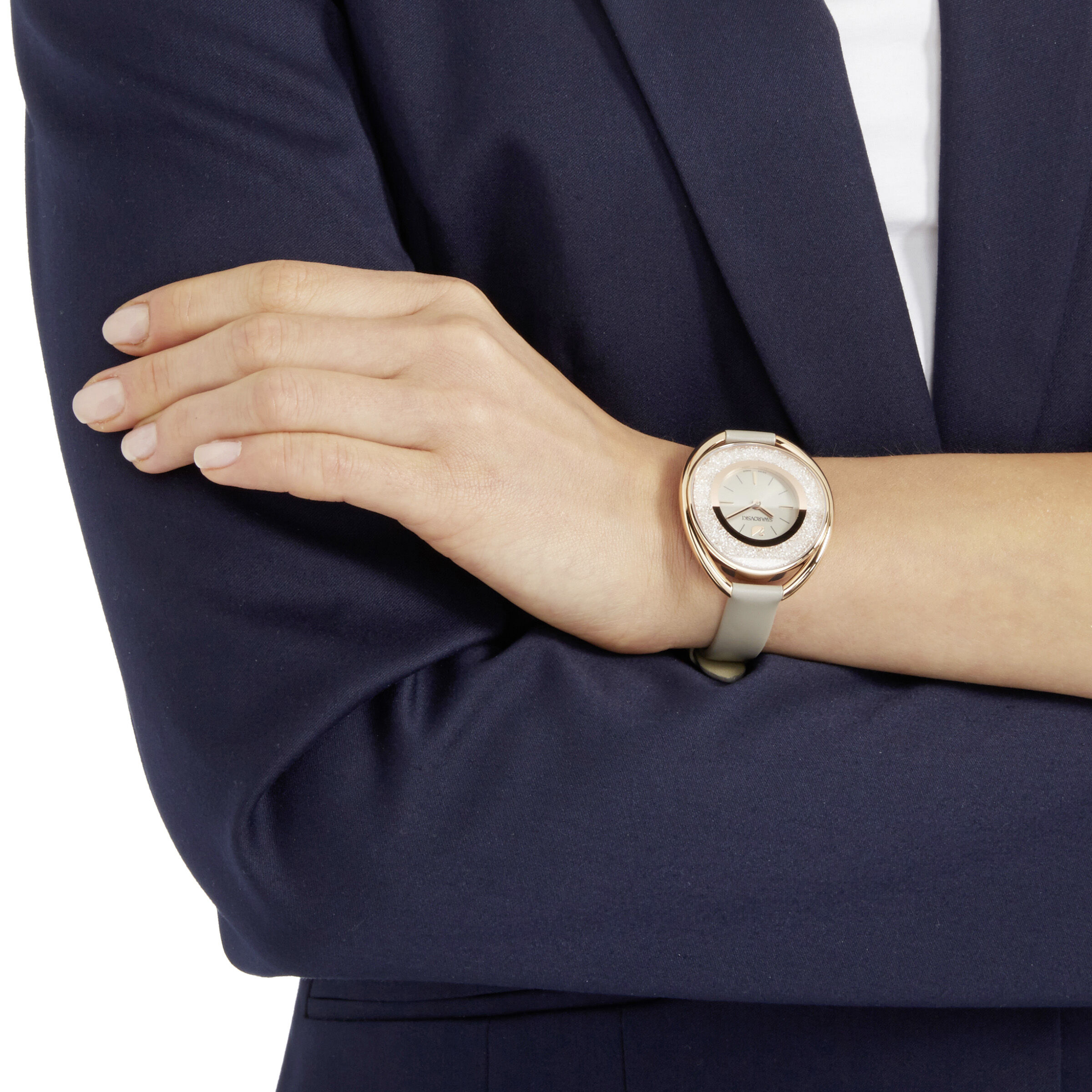 Buy Swarovski Crystalline Oval Watch Rose Gold Tone